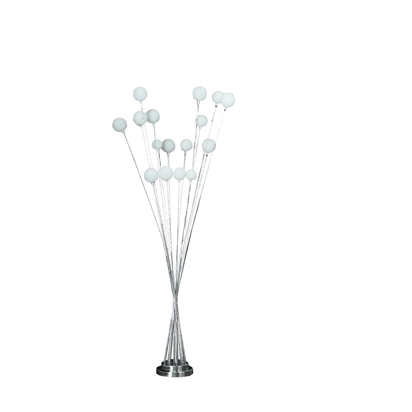 62" Silver 16 LED Novelty Floor Lamp