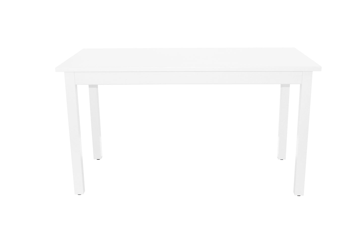 48" White Solid Wood Dining Table