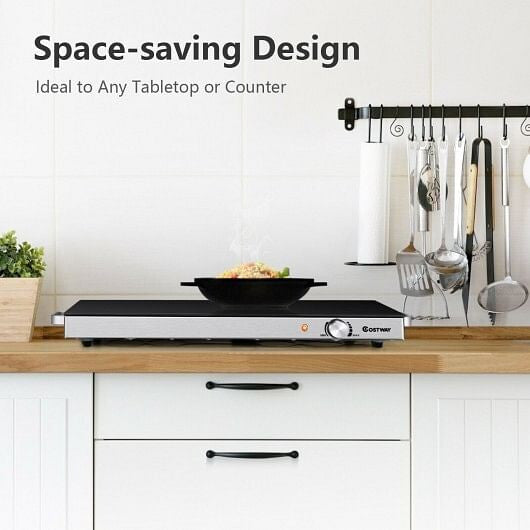 22 x 14 Inch Electric Warming Tray Hot Plate Dish Warmer with Adjustable Temperature