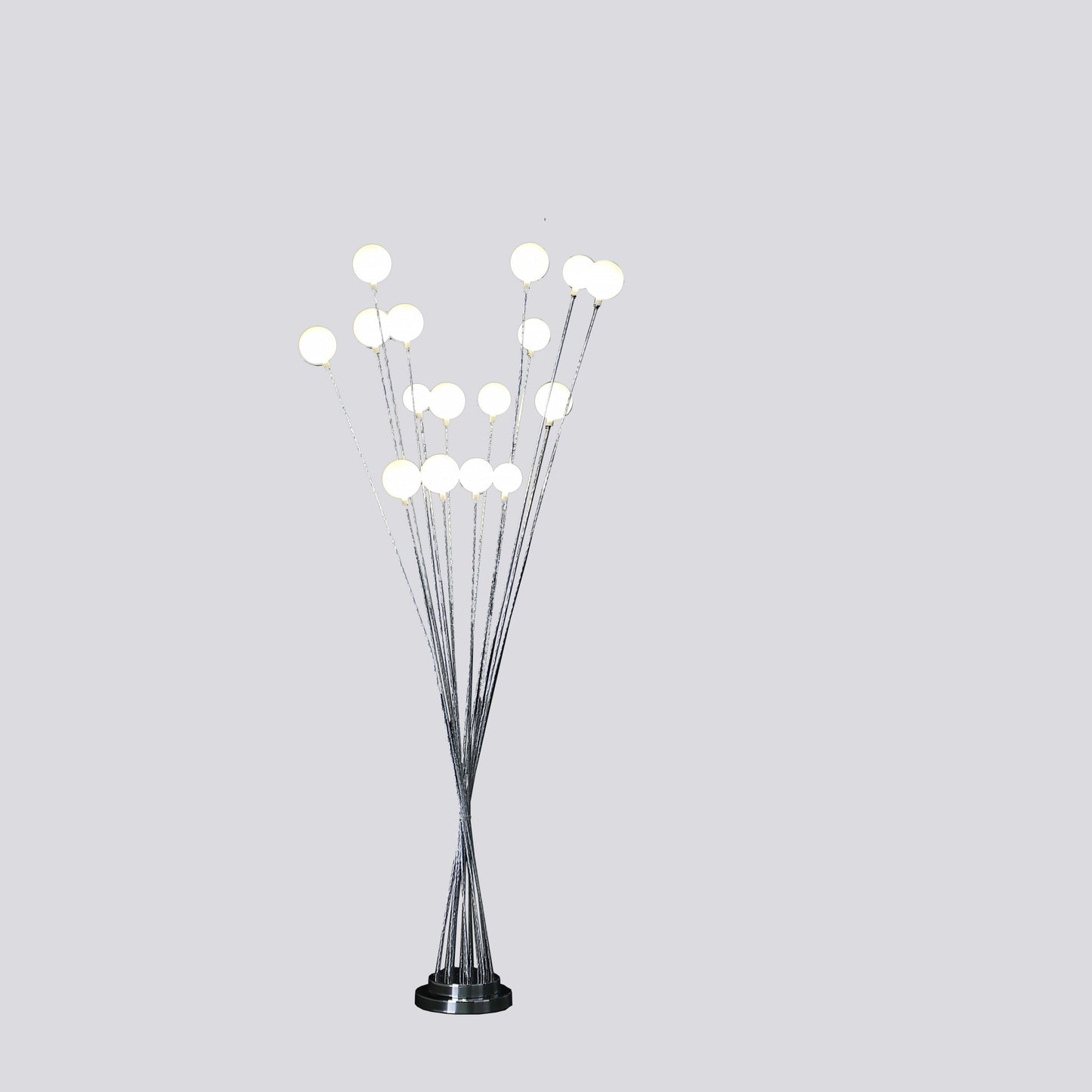 62" Silver 16 LED Novelty Floor Lamp