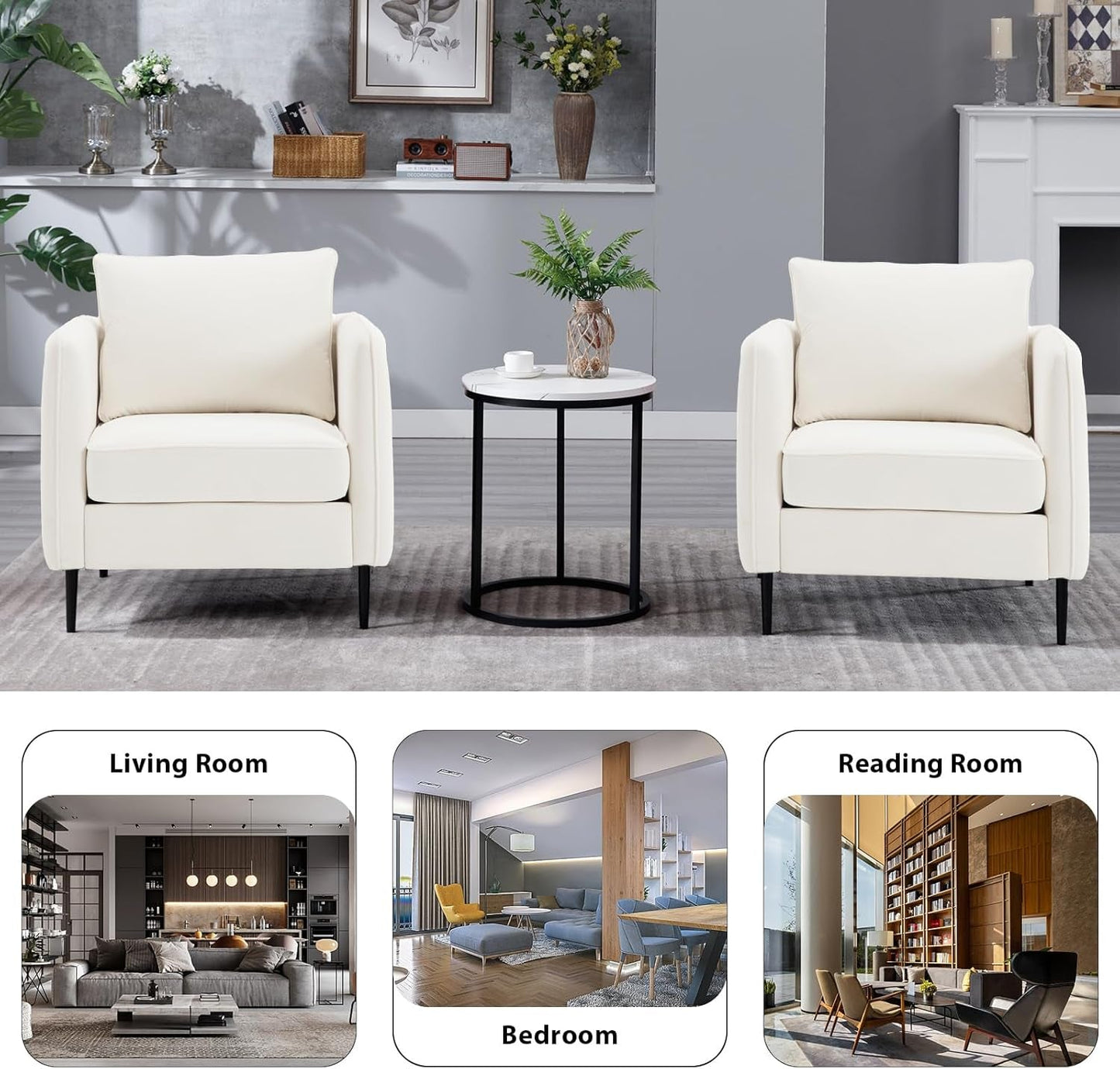 Modern Velvet Accent Chair