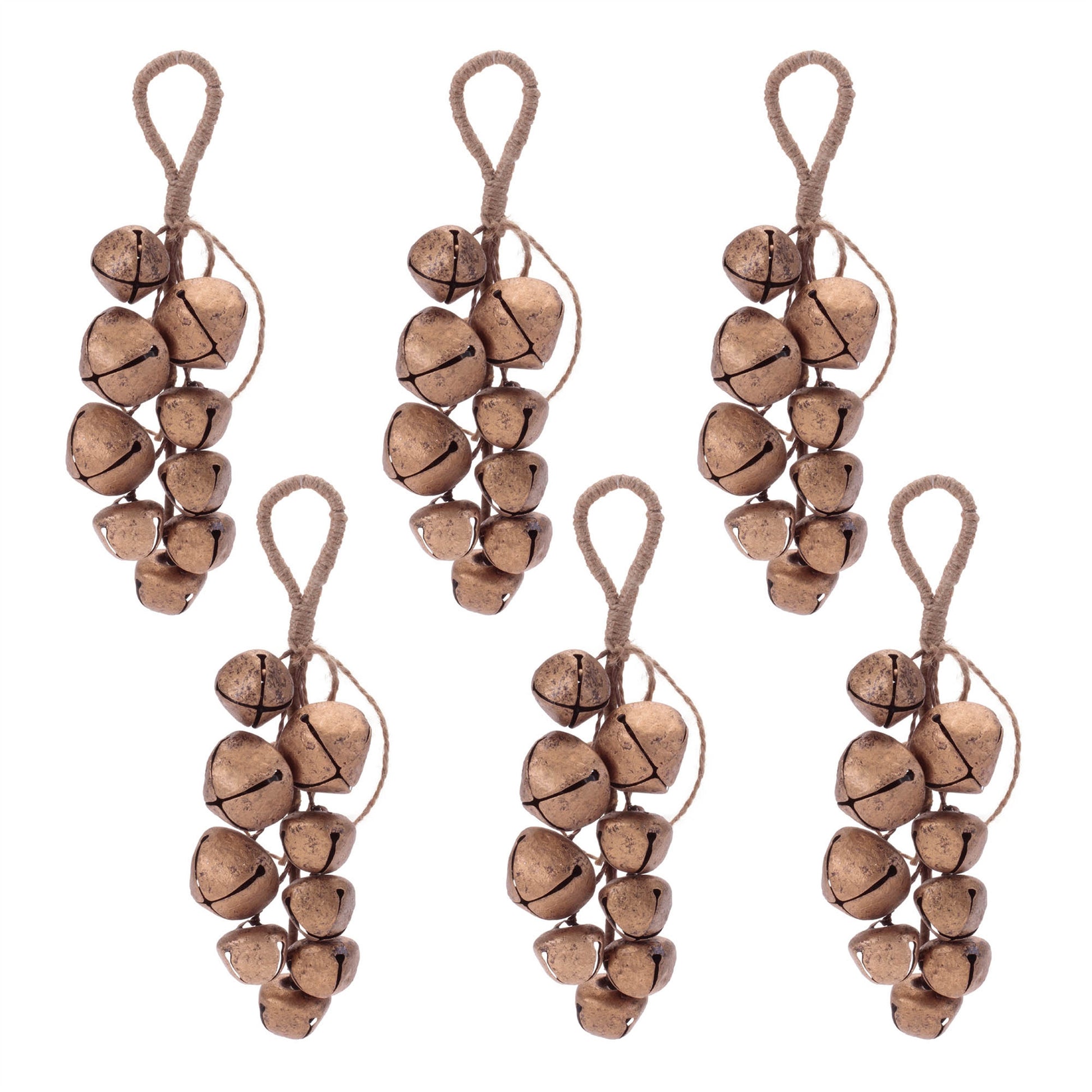 Set of Six Gold Metal Tabletop Sculpture-4