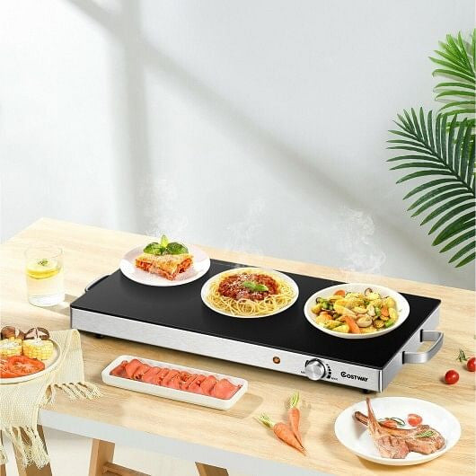 22 x 14 Inch Electric Warming Tray Hot Plate Dish Warmer with Adjustable Temperature