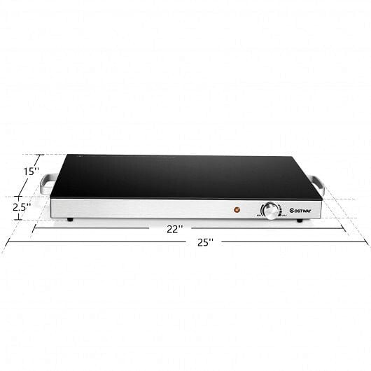 22 x 14 Inch Electric Warming Tray Hot Plate Dish Warmer with Adjustable Temperature