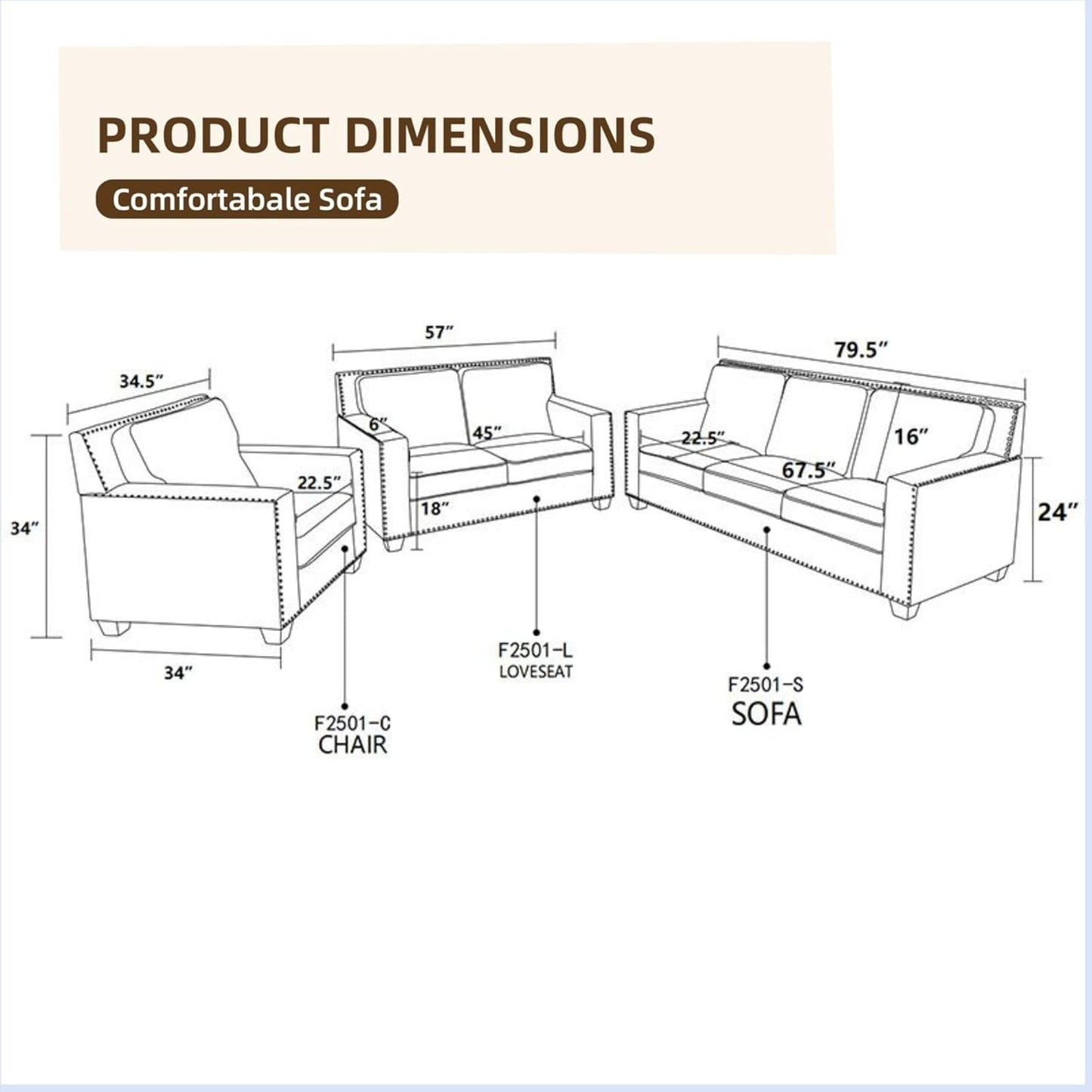 Modern 3 Seater Couche