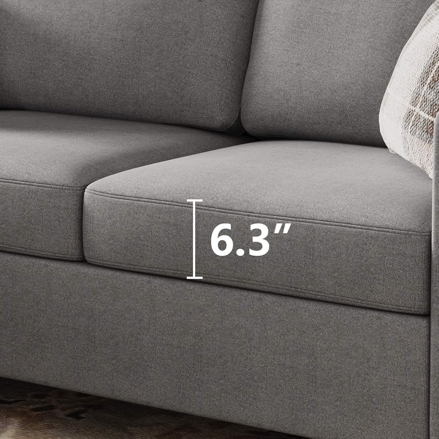 Convertible Sectional Sofa, Convertible L Shaped Couch with Reversible Chaise