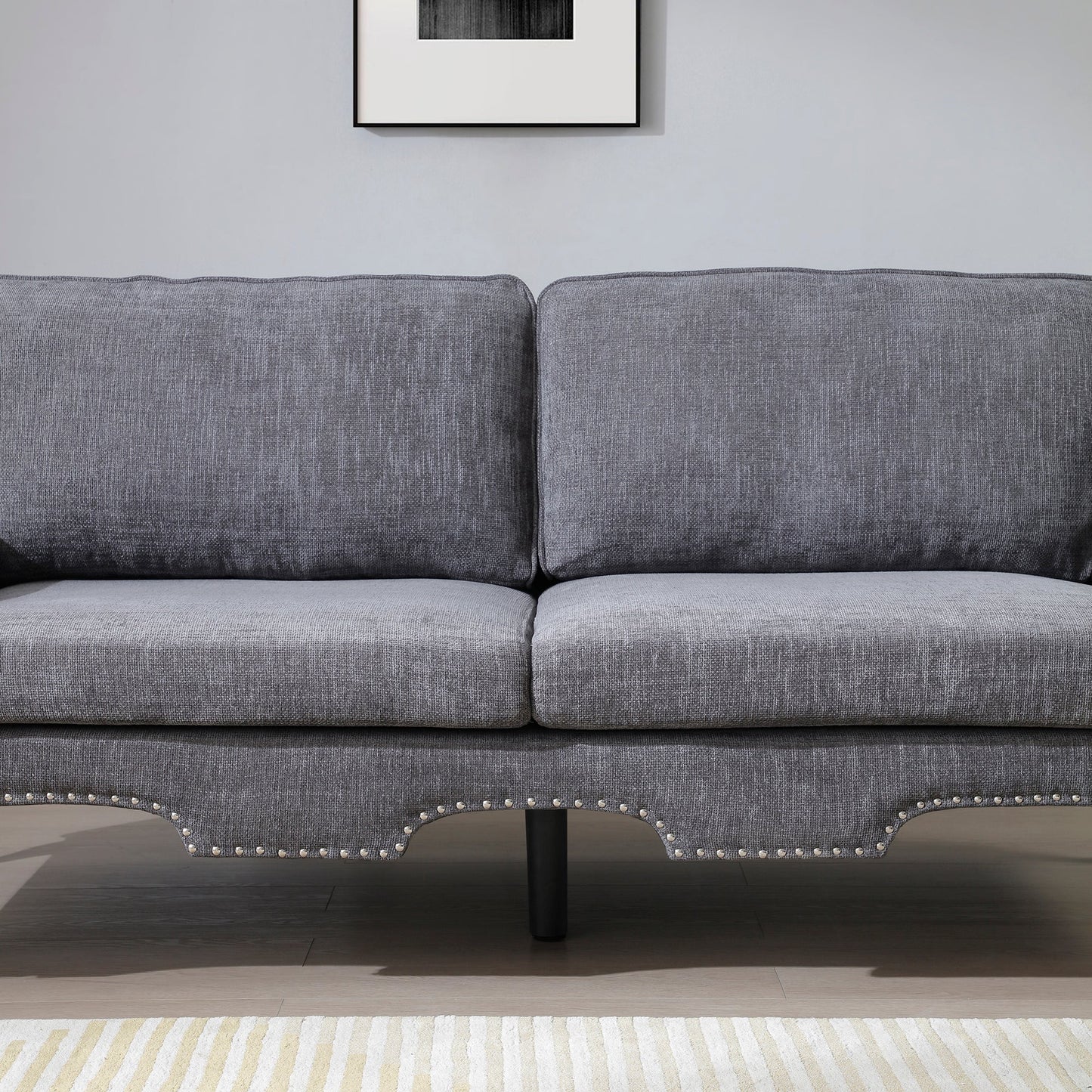 2 Piece Sectional Sofa Set with Movable Pillows