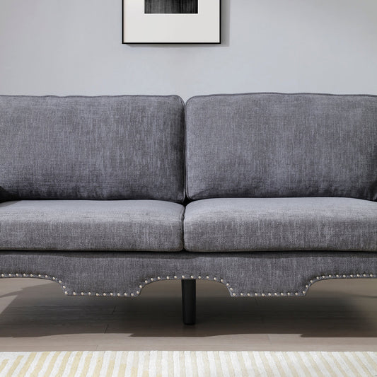 2 Piece Sectional Sofa Set with Movable Pillows