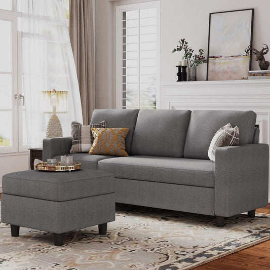 Convertible Sectional Sofa, Convertible L Shaped Couch with Reversible Chaise