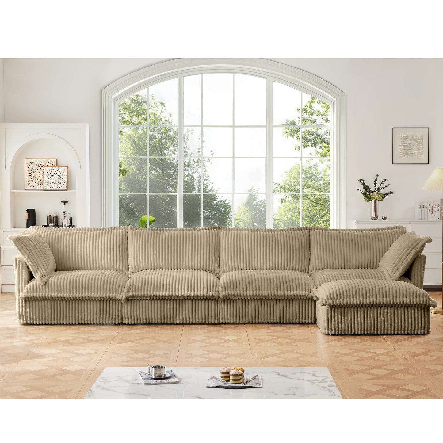 L Shape Sectional Long Sofa Couch