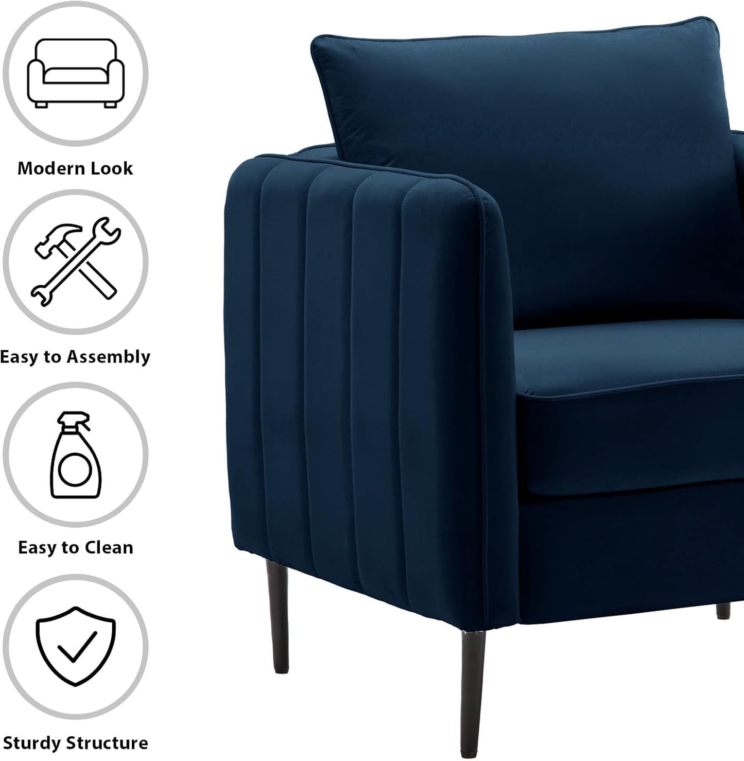 Modern Velvet Accent Chair