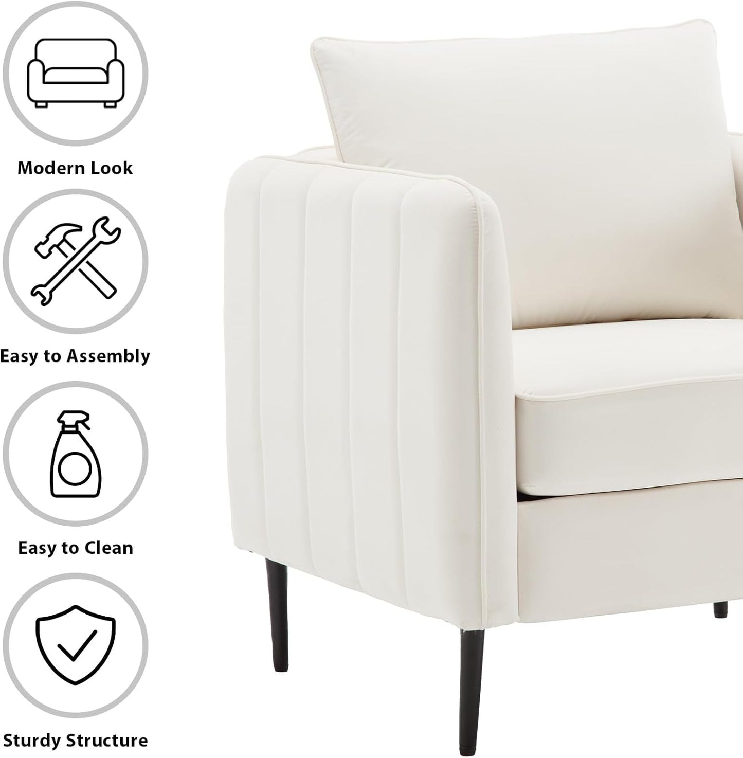 Modern Velvet Accent Chair