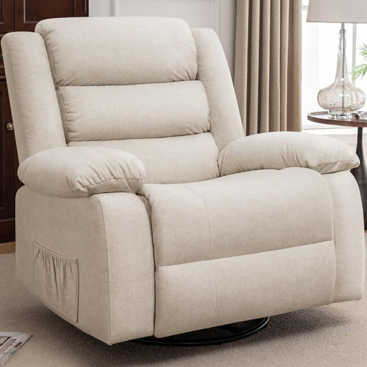 Recliner Chair, Wide Rocker Chair, Rocking Chair with Massage and Heat,360°Swivel.